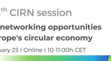 CIRN Networking event for Europe's Circular Innovators and Investors. Starting at 09:30!